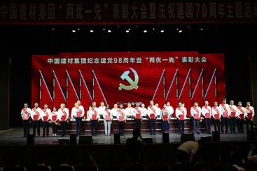 鼎天国际参加中国建材集团“两优一先”表彰大会