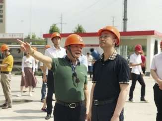 嘉兴市市长胡海峰到鼎天督查工程项目建设